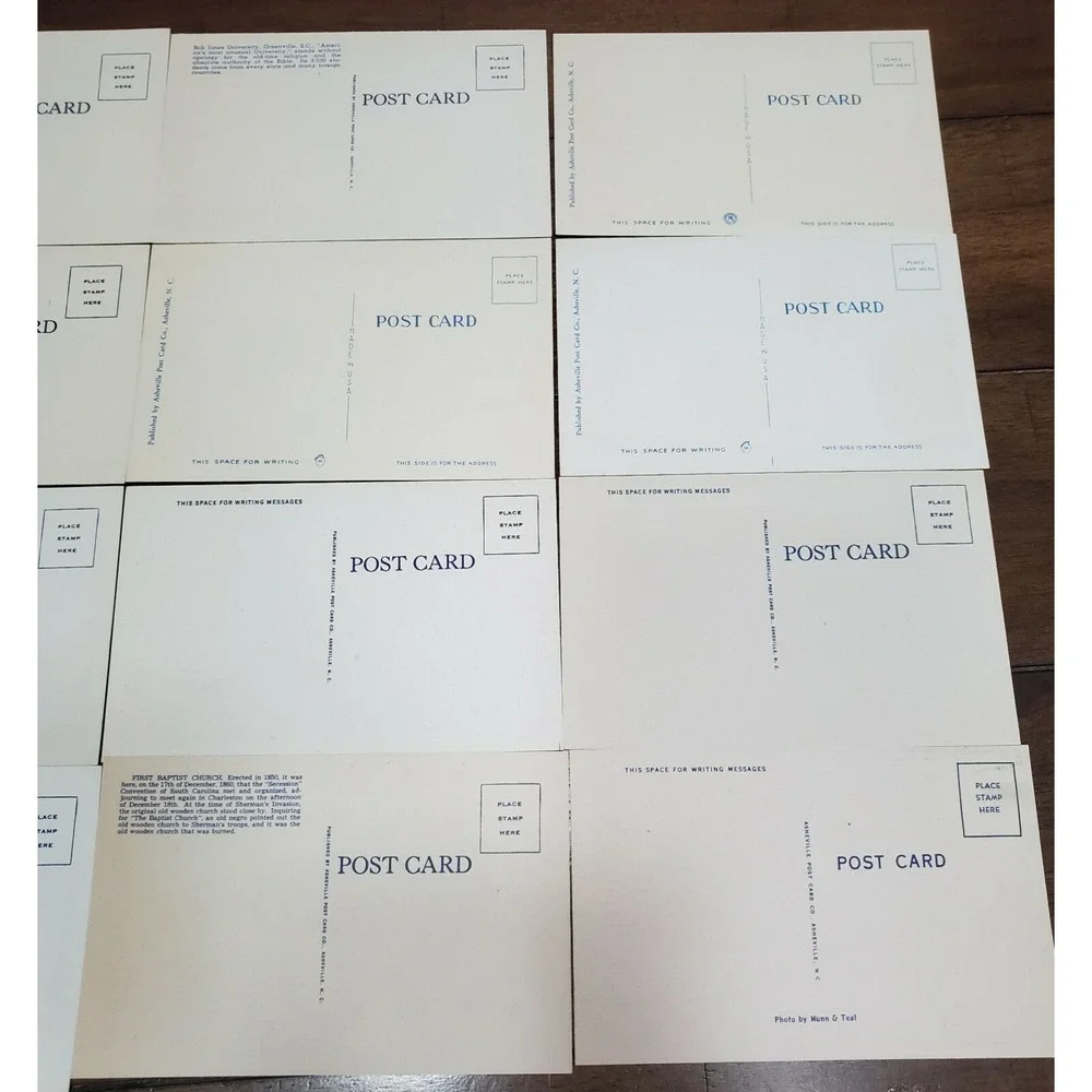 LOT 20 Vintage Linen Postcards - South Carolina‎ - Unused Unposted